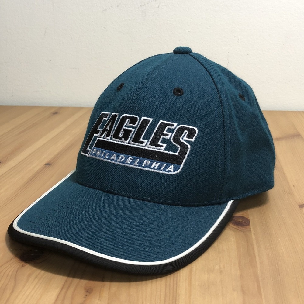 Vintage Philadelphia Eagles NFL Pro Player Logo Strapback Cap Hat Green Football